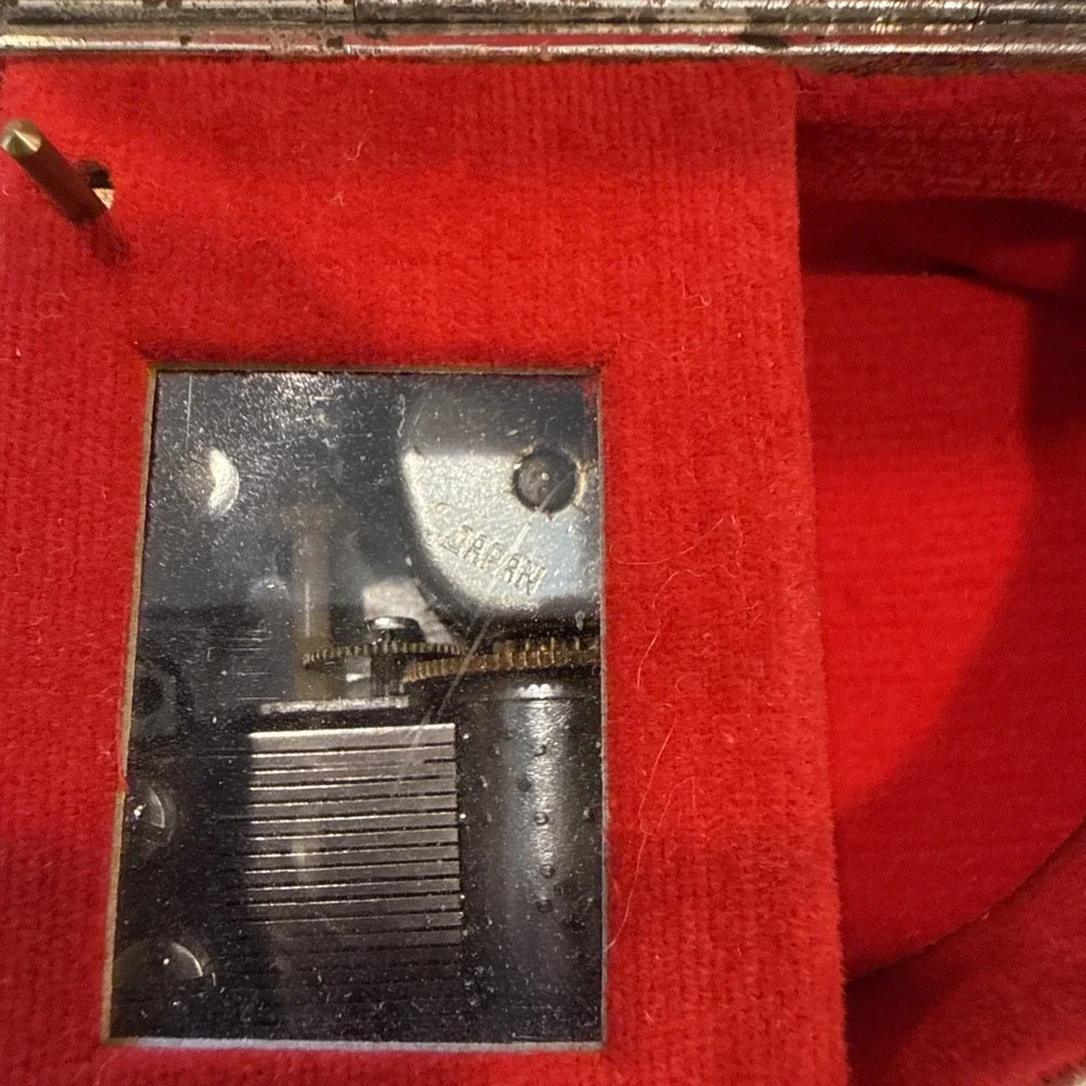 Vintage Silver Plated Sankyo Grand Piano Jewelry/Trinket Music Box